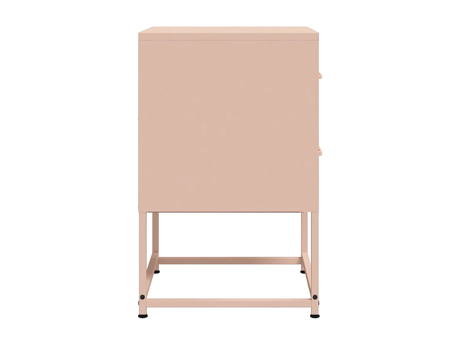 Tables de chevet 2 pcs rose 36x39x60,5 cm acier