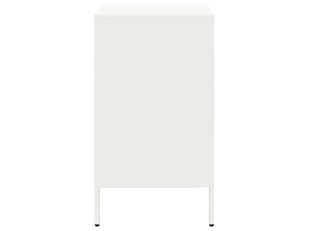 Tables de chevet 2 pcs blanc 36x39x68 cm acier