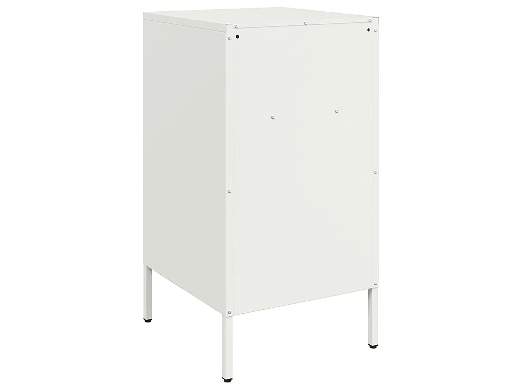 Tables de chevet 2 pcs blanc 36x39x68 cm acier