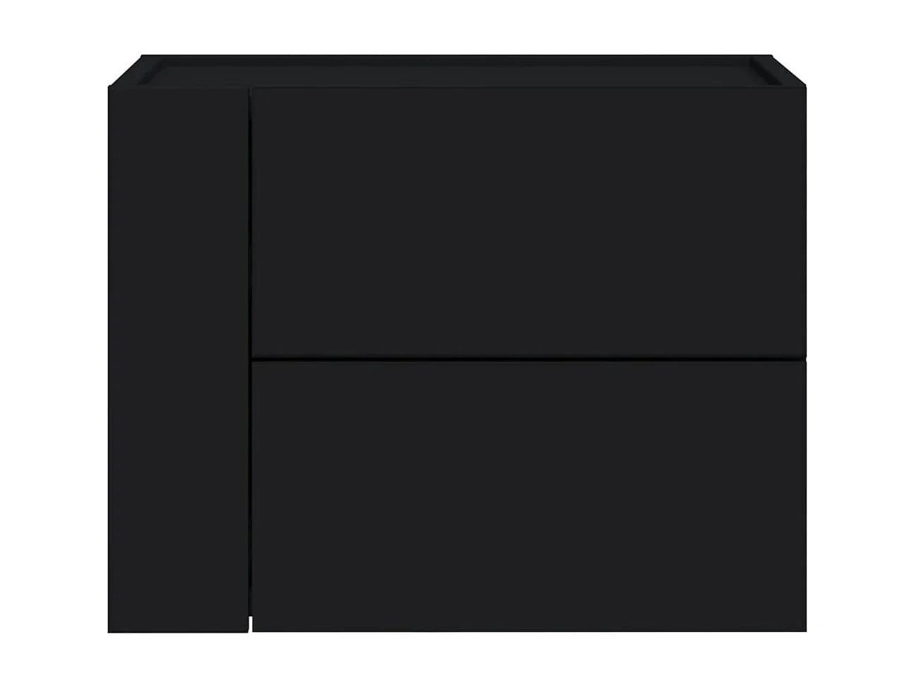 Table de chevet murale noir 45x30x35 cm