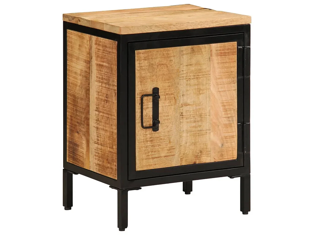 Mesa de cabeceira 40x30x52,5 cm madeira mangueira áspera maciça