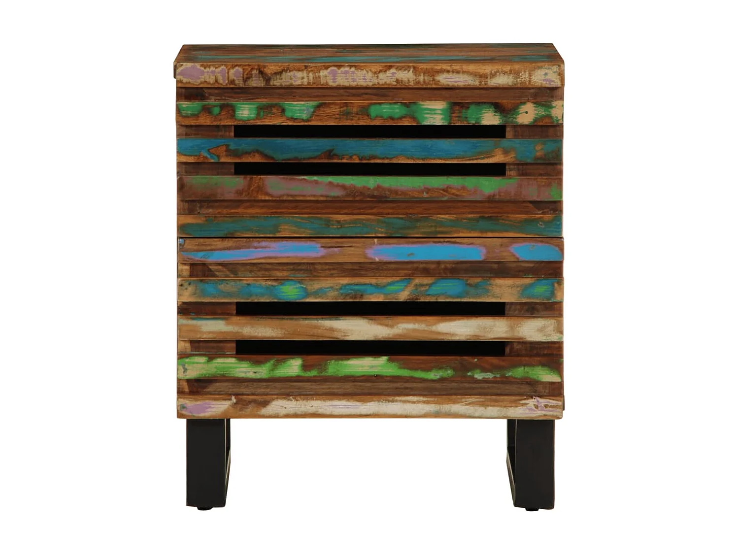 Mesas de cabeceira 2 pcs 40x34x46 cm madeira recuperada maciça