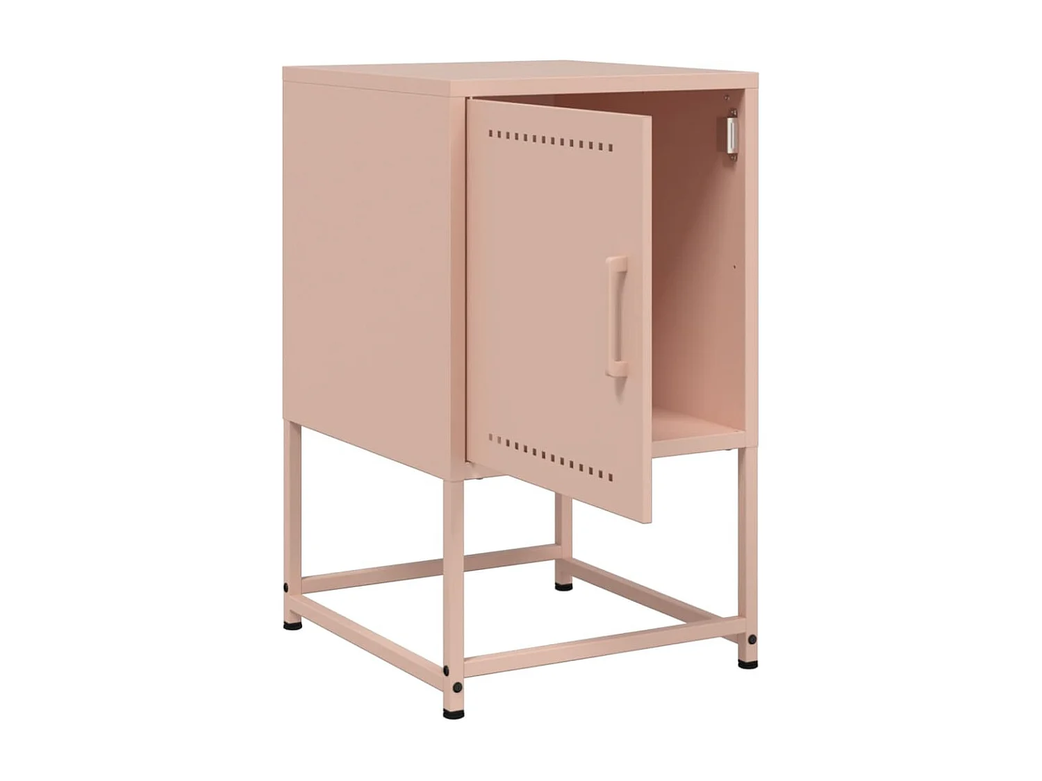 Nachttische 2 Stk. Rosa 36x39x60,5 cm Stahl