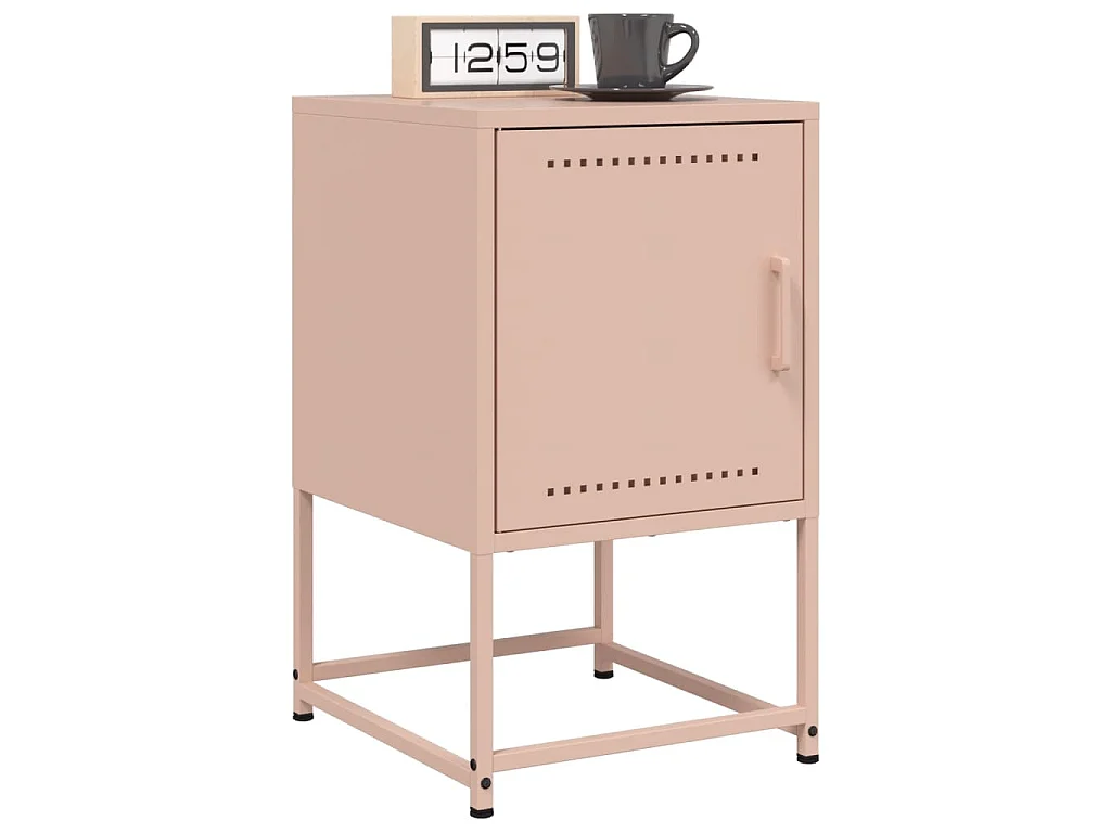 Comodini 2 pz Rosa 36x39x60,5 cm in Acciaio