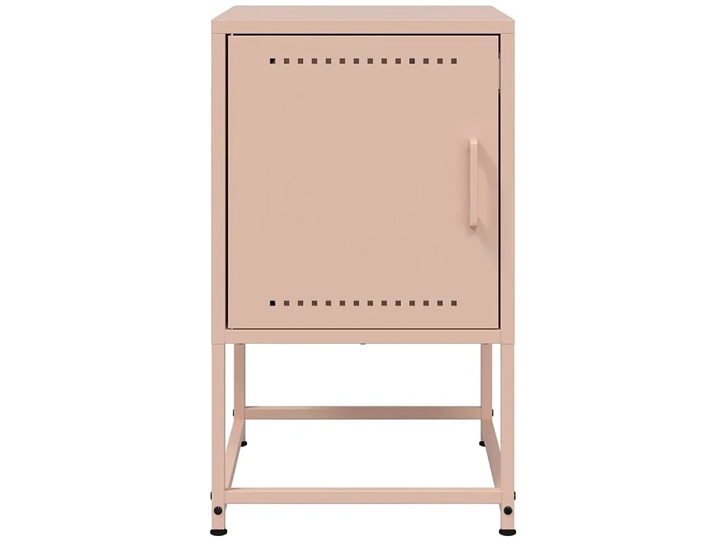 Comodini 2 pz Rosa 36x39x60,5 cm in Acciaio