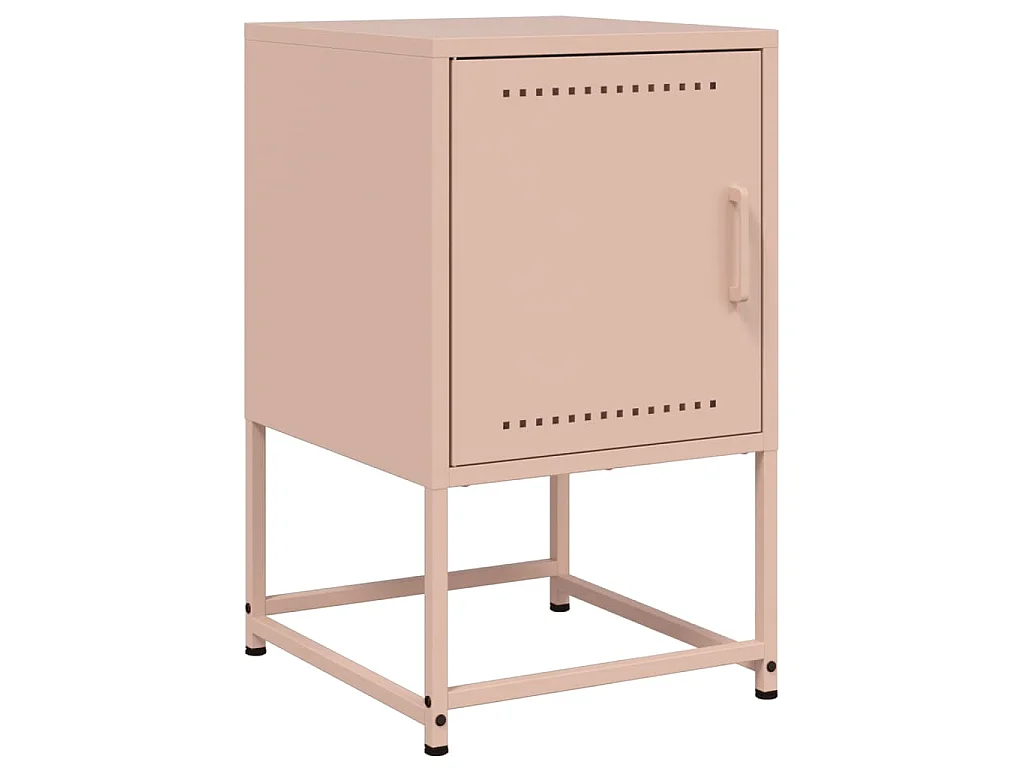 Comodini 2 pz Rosa 36x39x60,5 cm in Acciaio