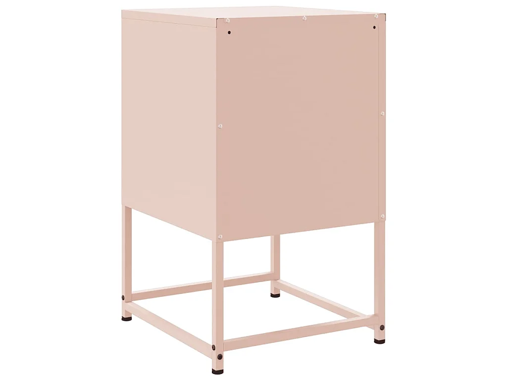 Comodini 2 pz Rosa 36x39x60,5 cm in Acciaio