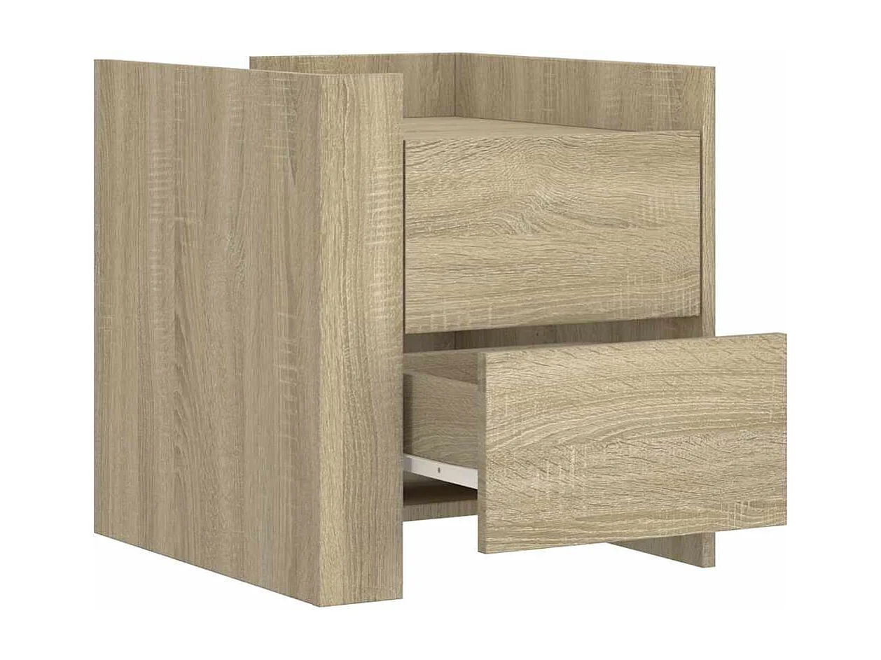 Table de chevet chêne sonoma 45x50x50 cm bois d’ingénierie