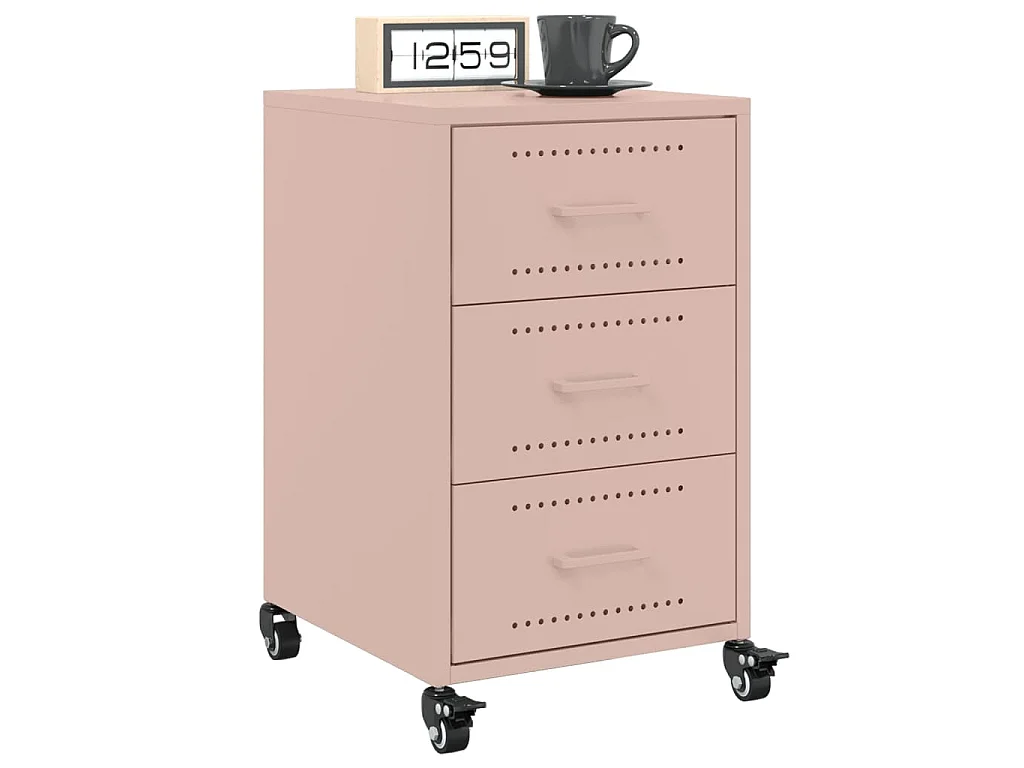 Mesa de cabeceira 36x39x59 cm aço rosa