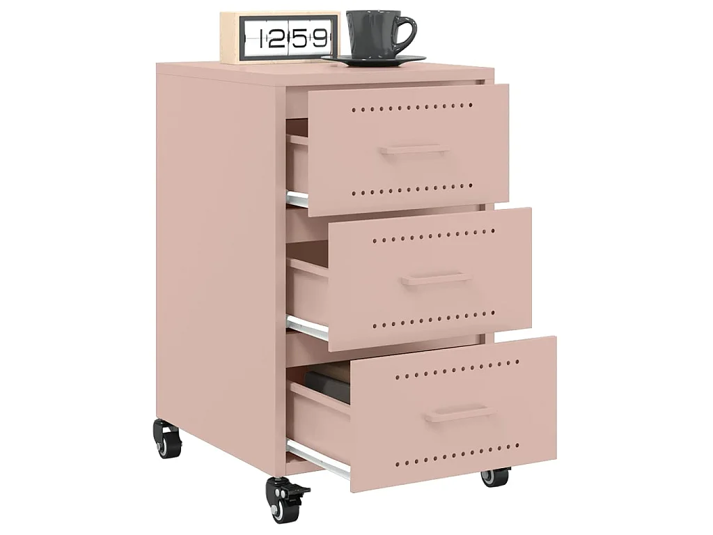 Mesa de cabeceira 36x39x59 cm aço rosa