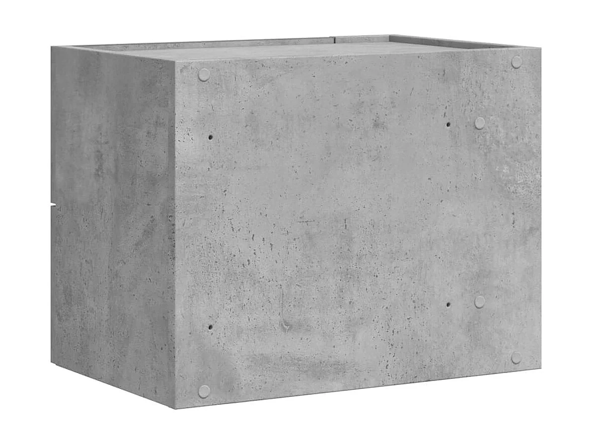 Mesita de noche de pared 2 uds color gris hormigón 45x30x35 cm