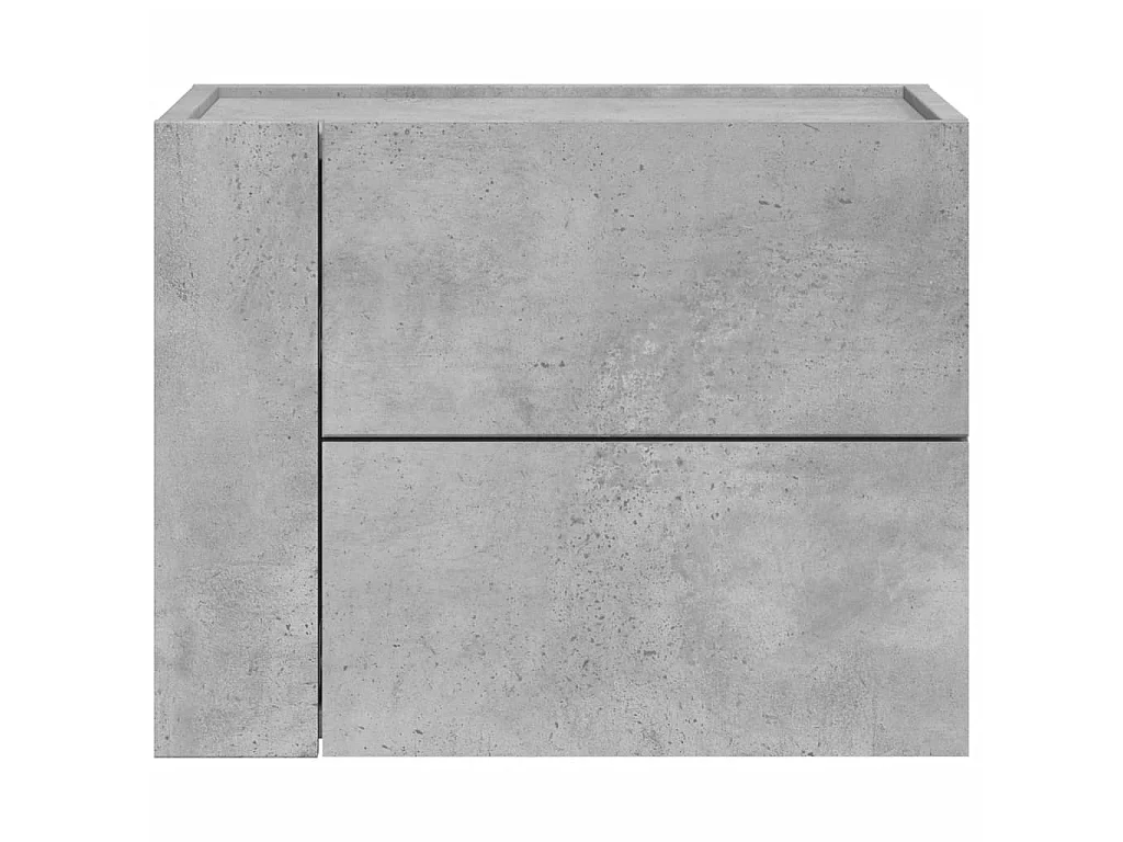 Nachtkastjes 2 st wandgemonteerd 45x30x35 cm betongrijs