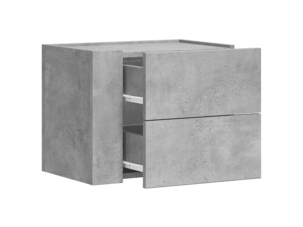 Nachtkastjes 2 st wandgemonteerd 45x30x35 cm betongrijs