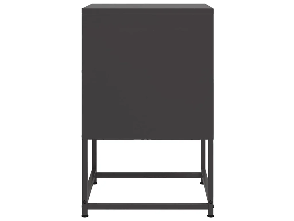 Nachttisch Schwarz 36x39x60,5 cm Stahl