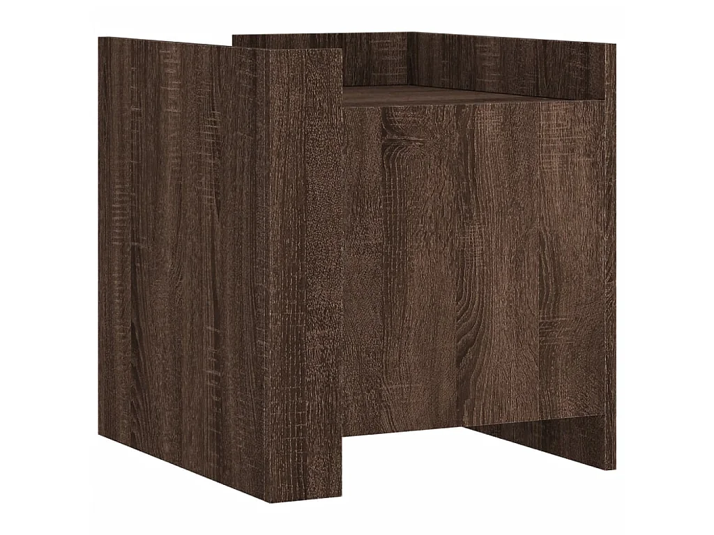 Nachttisch Braun Eichen-Optik 45x50x50 cm Holzwerkstoff