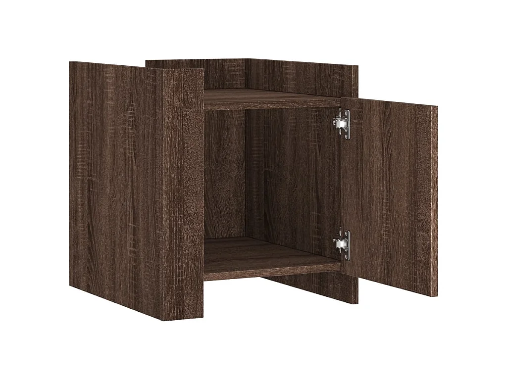 Nachttisch Braun Eichen-Optik 45x50x50 cm Holzwerkstoff