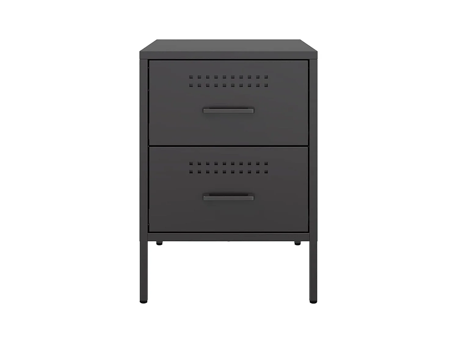 Table de chevet noir 36x39x50,5 cm acier