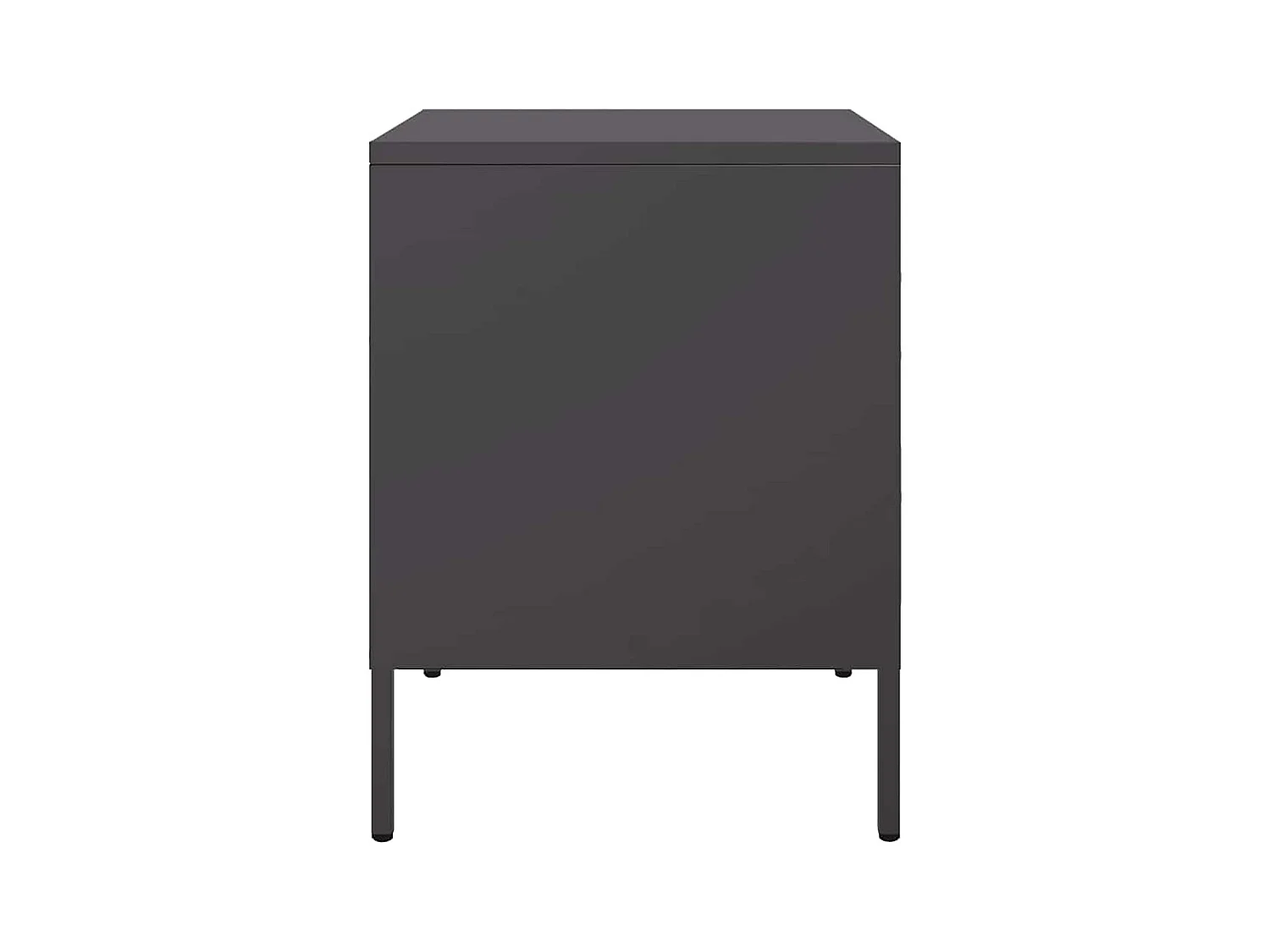 Table de chevet noir 36x39x50,5 cm acier