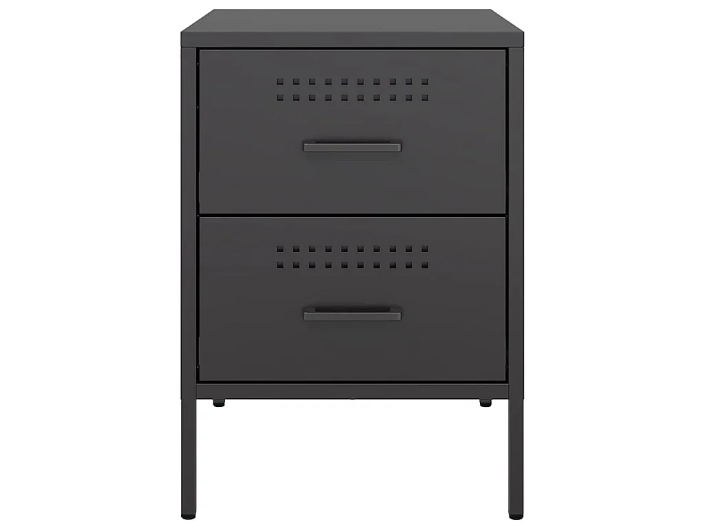 Table de chevet noir 36x39x50,5 cm acier