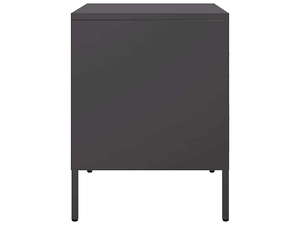 Table de chevet noir 36x39x50,5 cm acier