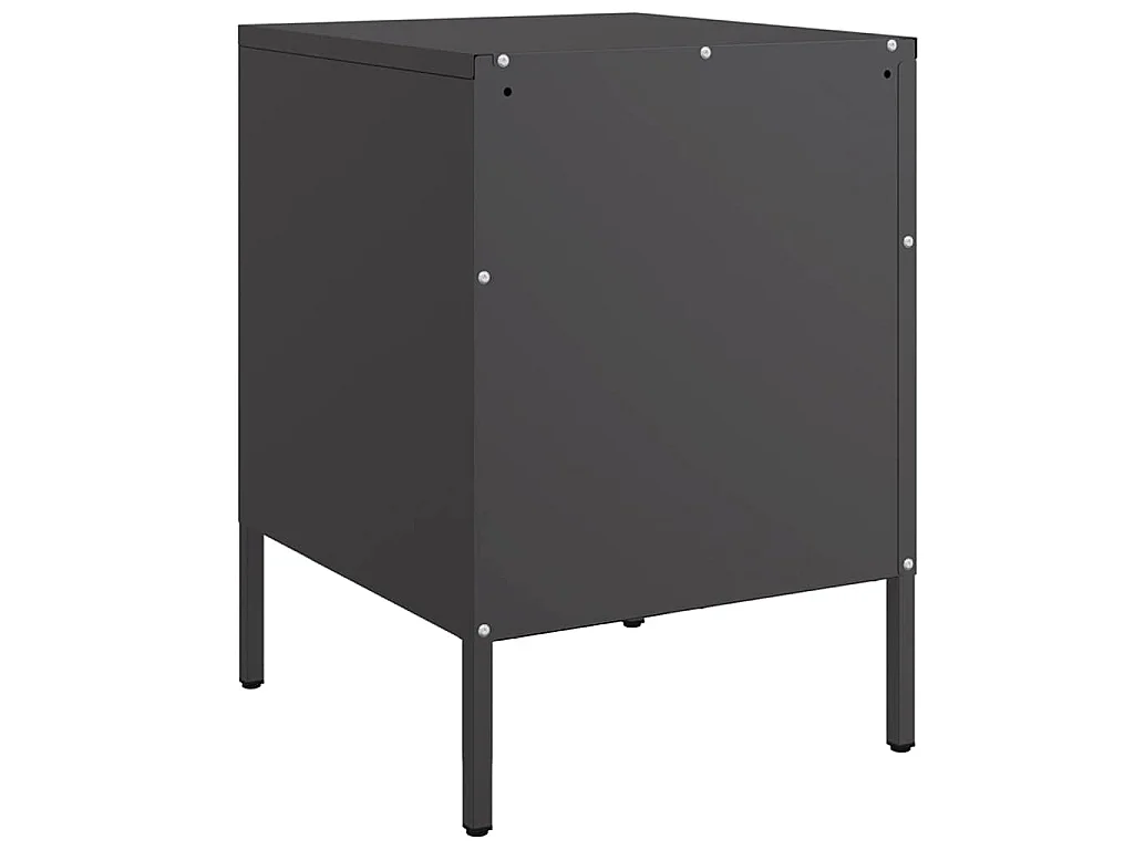 Table de chevet noir 36x39x50,5 cm acier
