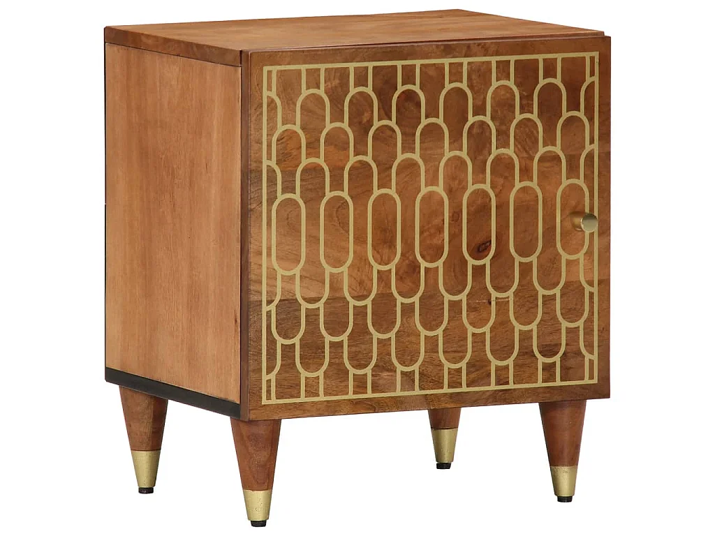 Mesa de cabeceira 40x33x46 cm madeira de mangueira maciça