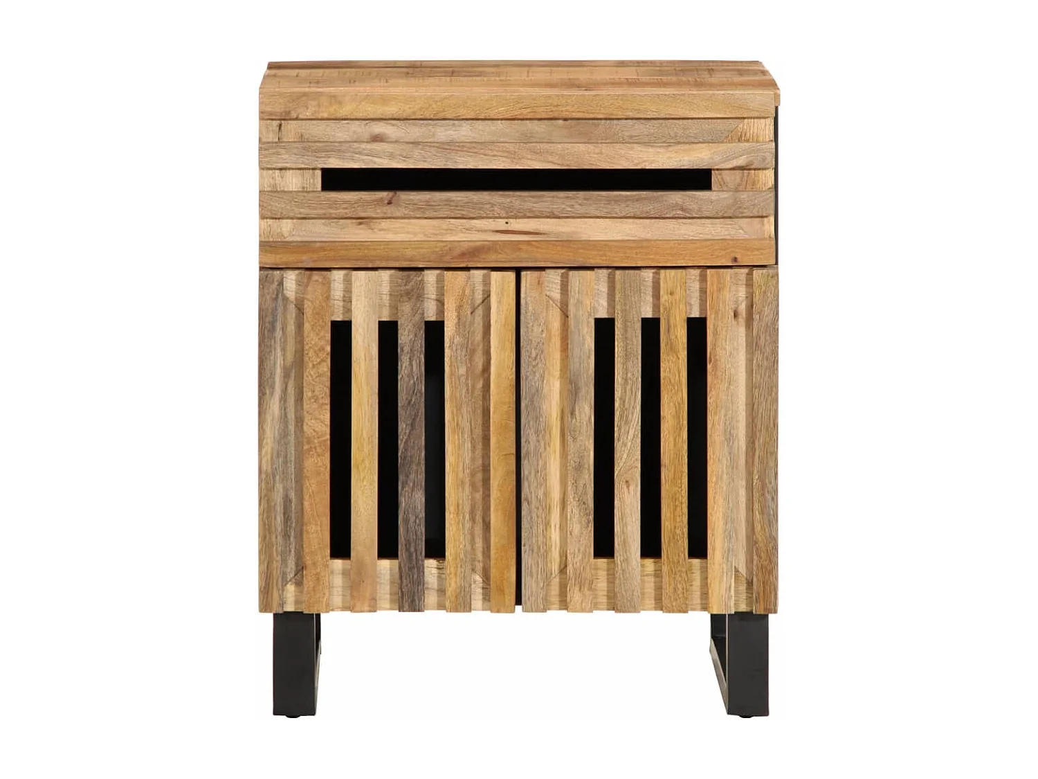 Comodino 50x34x60 cm in Legno Massello di Acacia