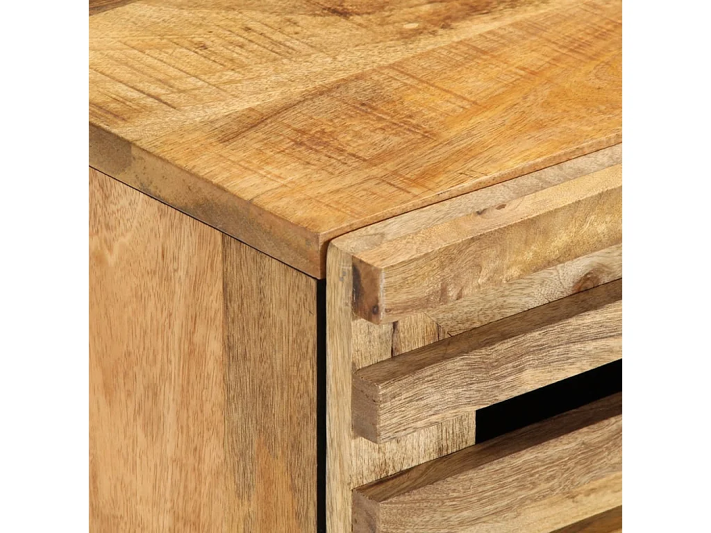 Comodino 50x34x60 cm in Legno Massello di Acacia