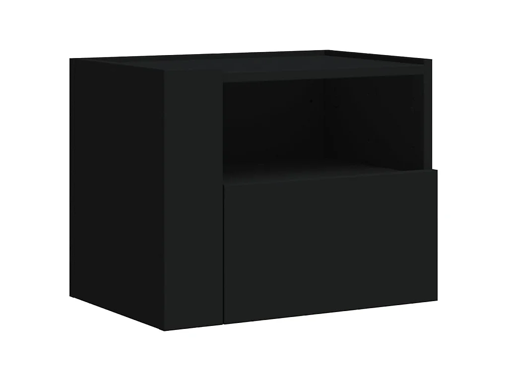 Nachtkastje wandgemonteerd 45x30x35 cm zwart