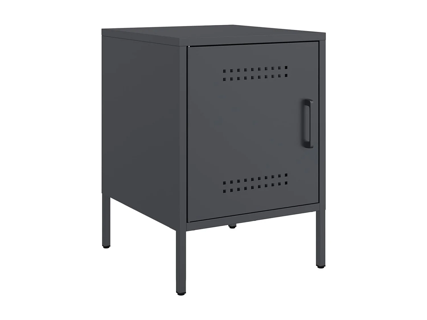 Table de chevet anthracite 36x39x50,5 cm acier