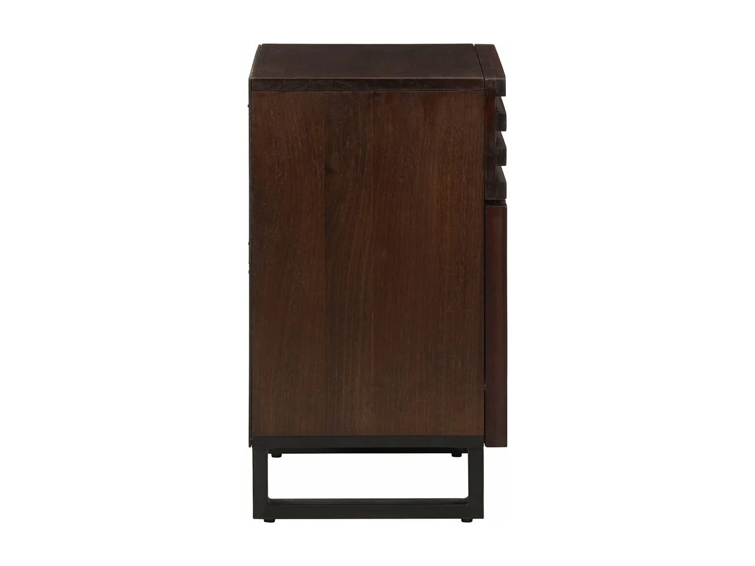 Table de chevet marron 50x34x60 cm bois manguier solide