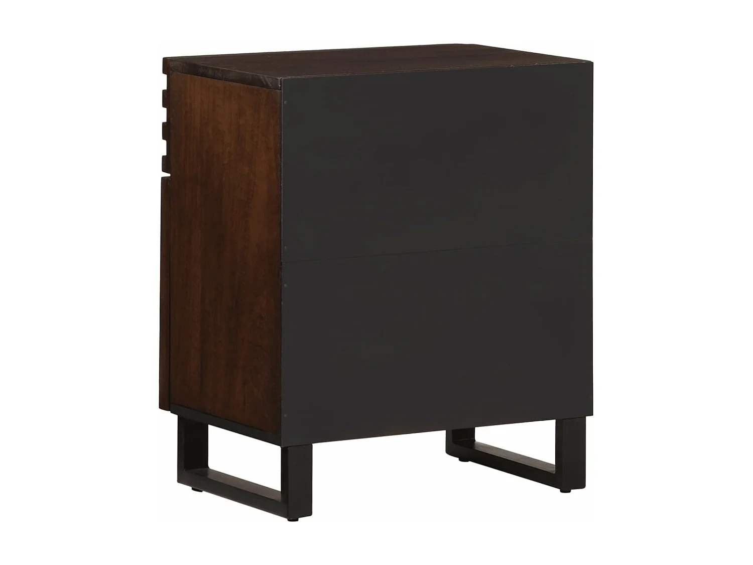 Table de chevet marron 50x34x60 cm bois manguier solide