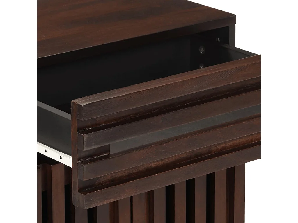 Table de chevet marron 50x34x60 cm bois manguier solide