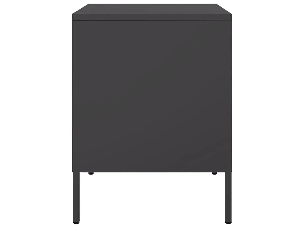 Tables de chevet 2 pcs noir 36x39x50,5 cm acier