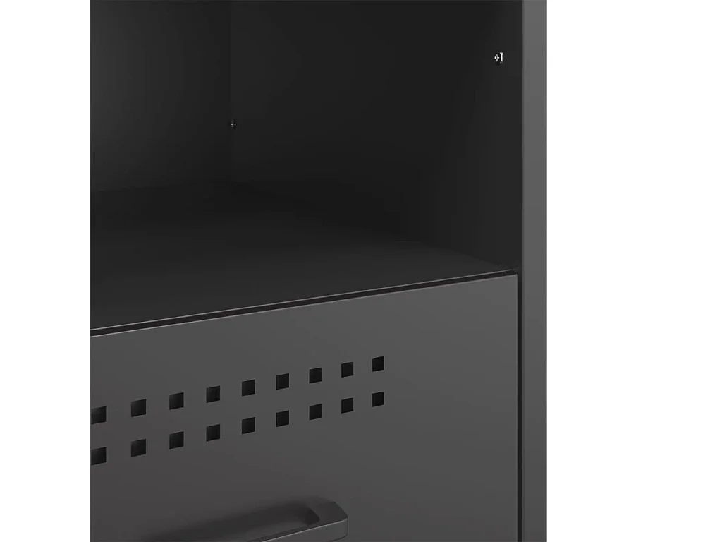 Tables de chevet 2 pcs noir 36x39x50,5 cm acier