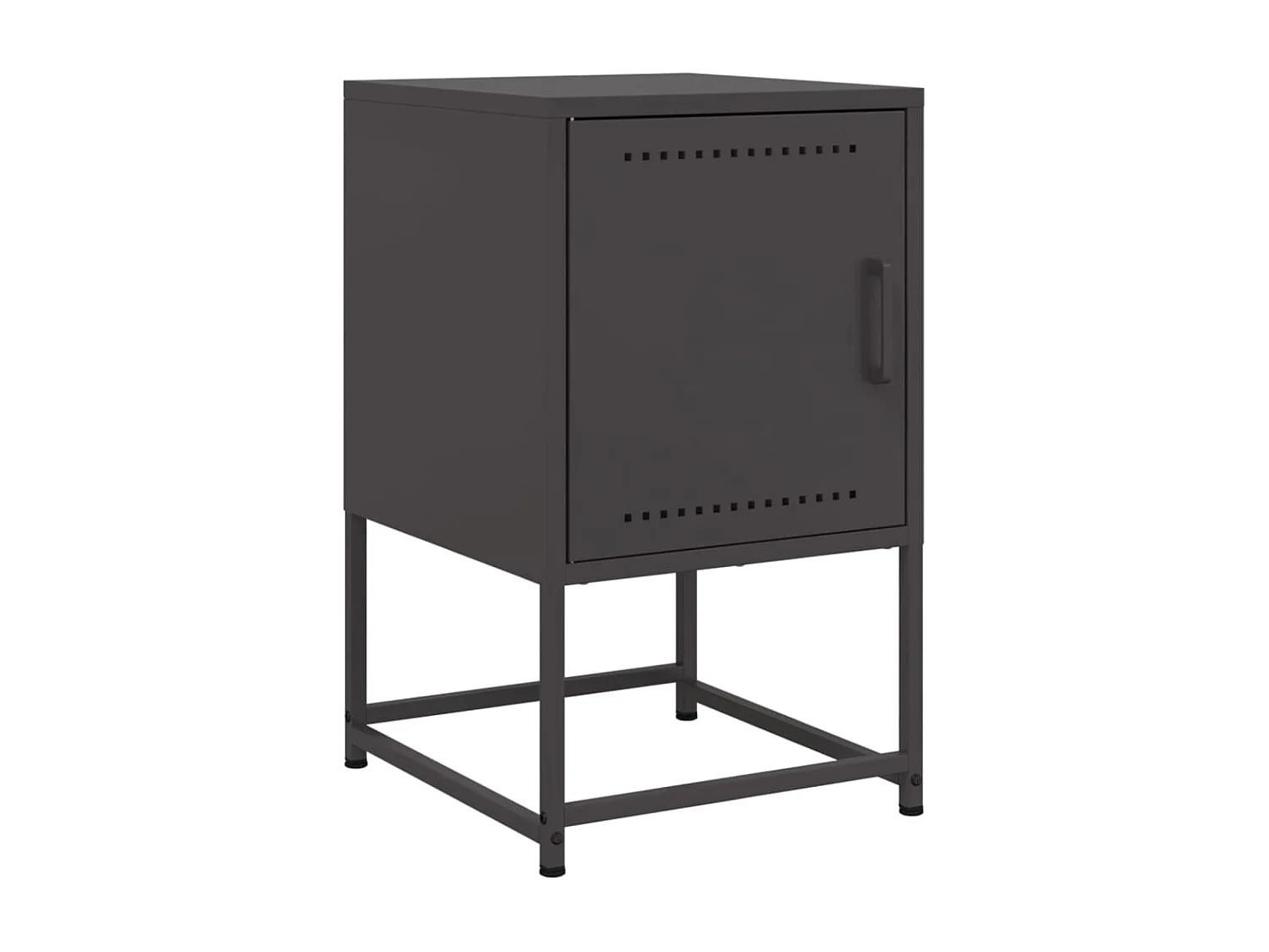 Tables de chevet 2 pcs noir 36x39x60,5 cm acier