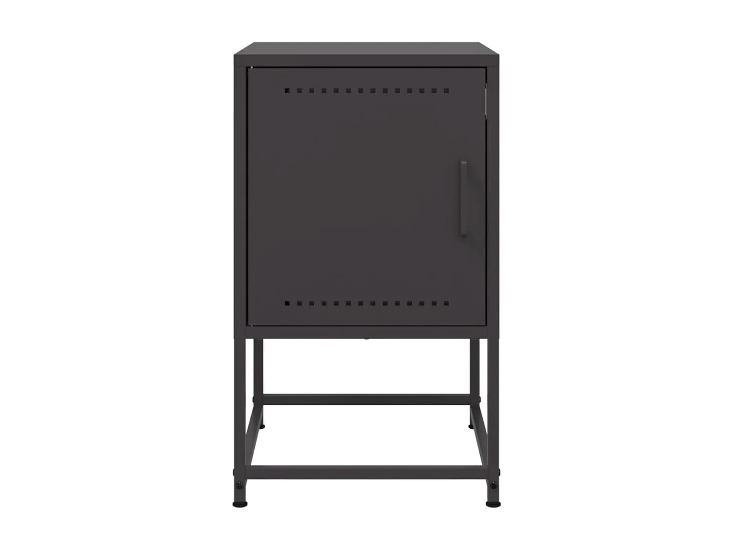 Tables de chevet 2 pcs noir 36x39x60,5 cm acier