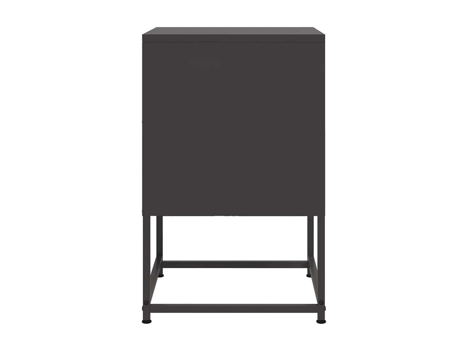 Tables de chevet 2 pcs noir 36x39x60,5 cm acier