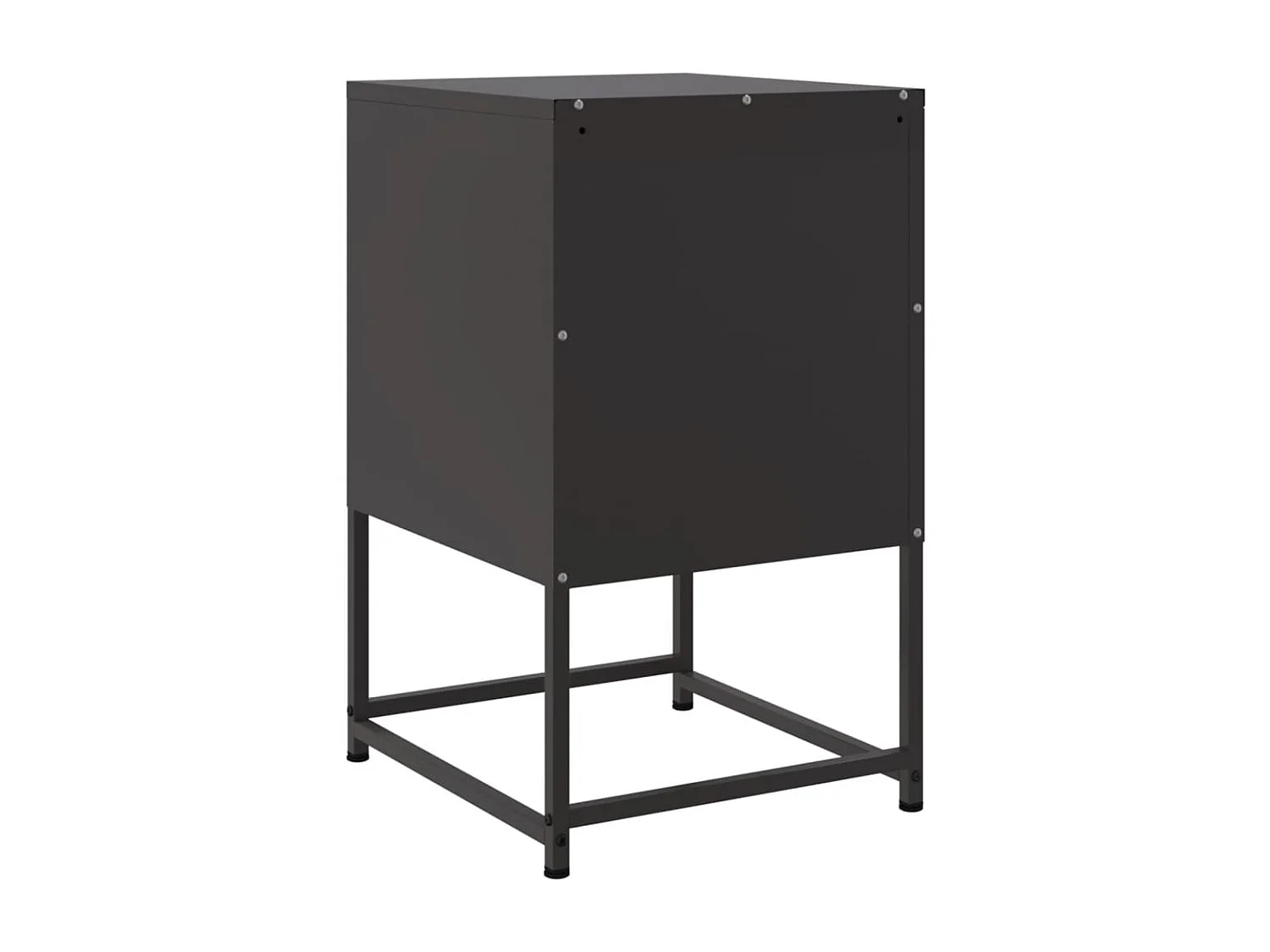 Tables de chevet 2 pcs noir 36x39x60,5 cm acier