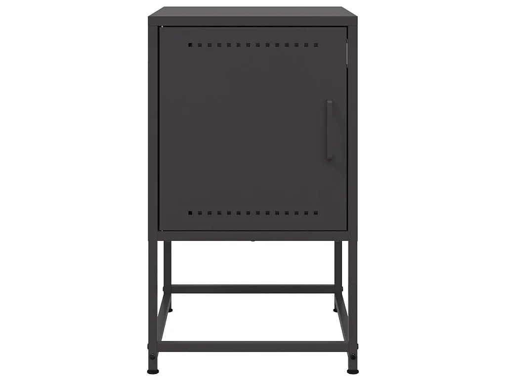 Tables de chevet 2 pcs noir 36x39x60,5 cm acier