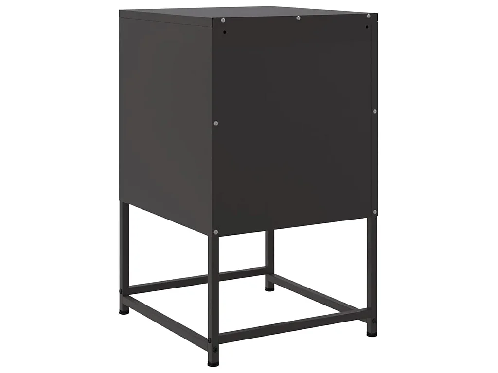 Tables de chevet 2 pcs noir 36x39x60,5 cm acier