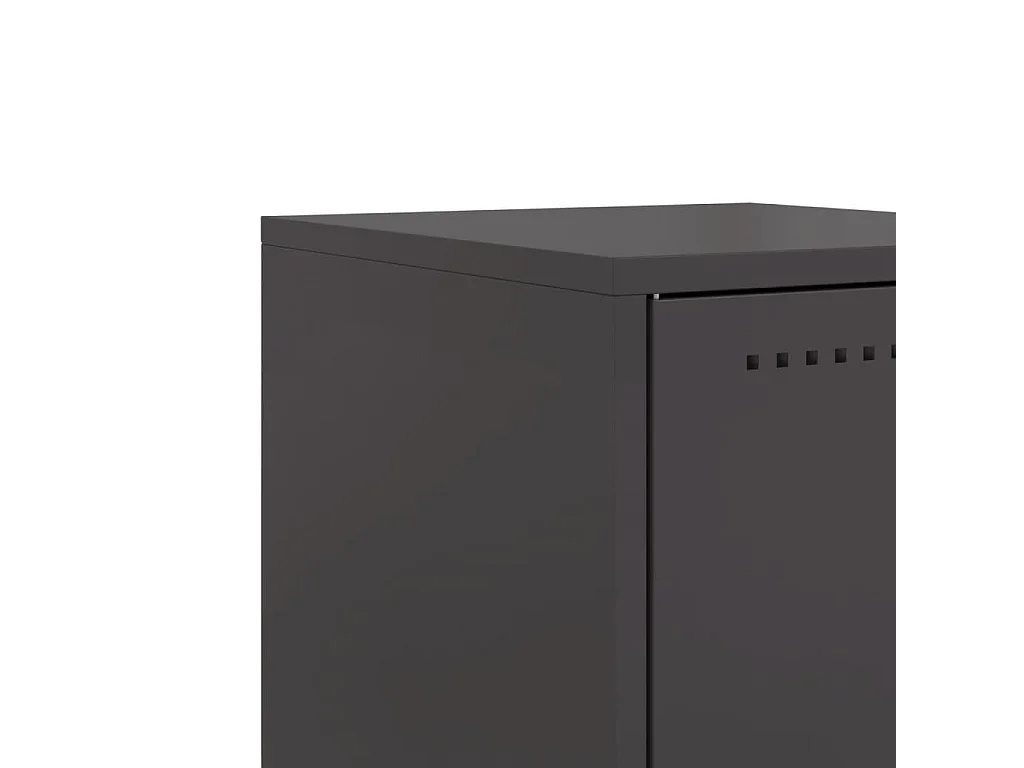 Tables de chevet 2 pcs noir 36x39x60,5 cm acier