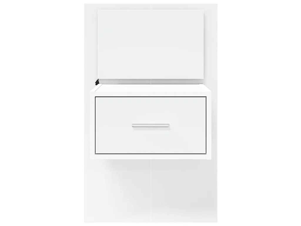 Comodino a Parete con Luci LED Bianco
