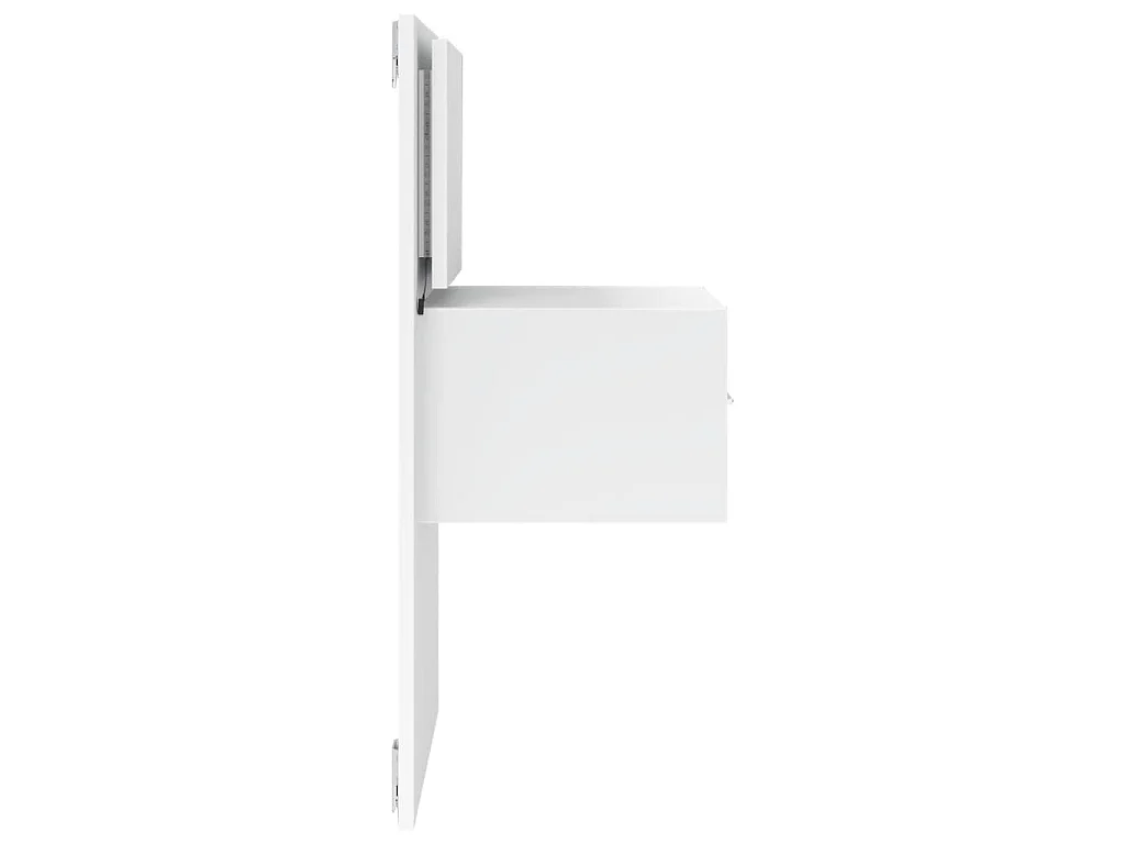 Comodino a Parete con Luci LED Bianco