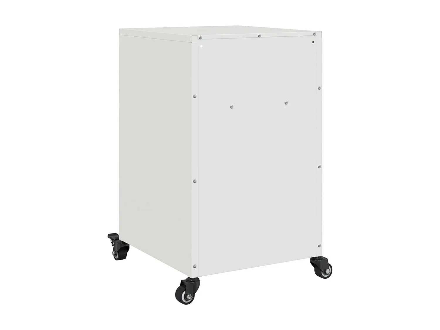 Tables de chevet 2 pcs blanc 36x39x59 cm acier