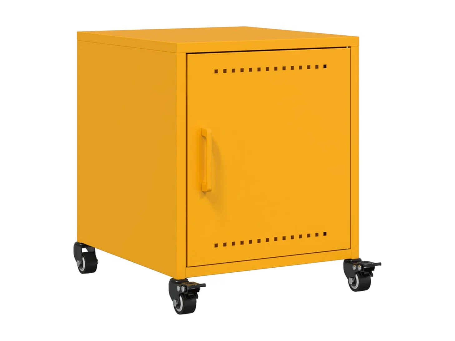 Tables de chevet 2 pcs jaune moutarde 36x39x43,5 cm acier