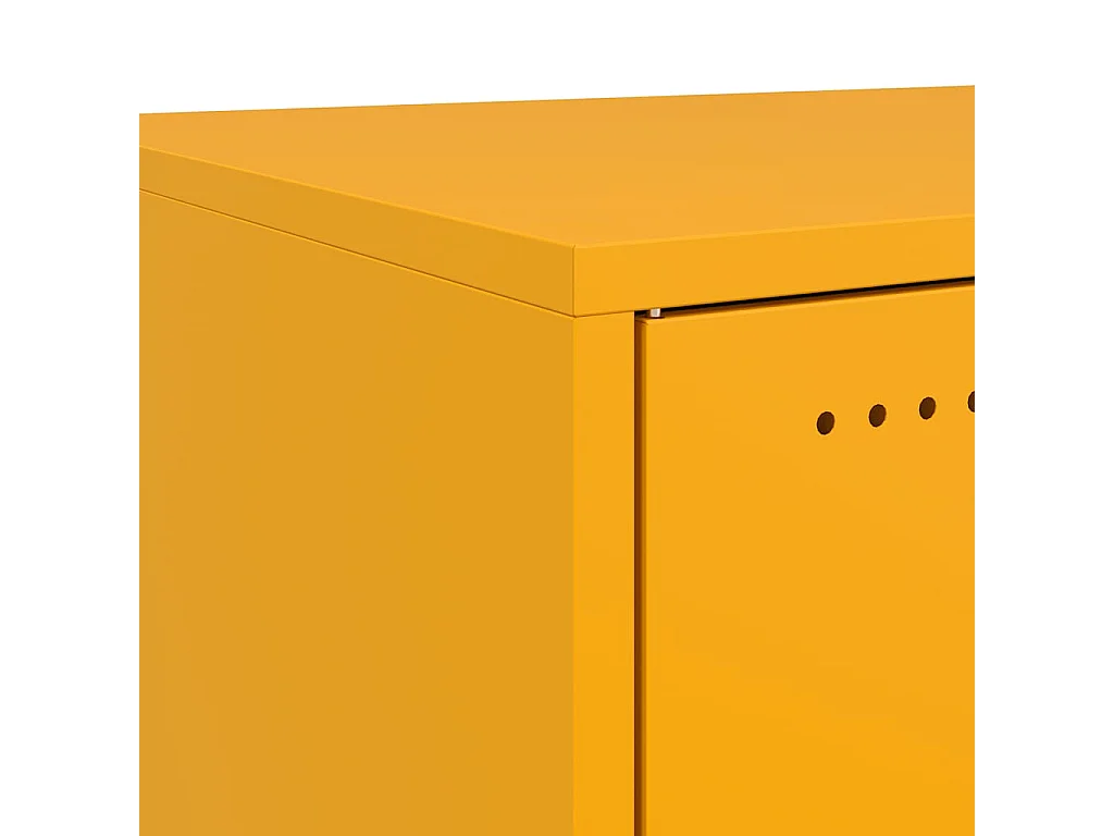 Tables de chevet 2 pcs jaune moutarde 36x39x43,5 cm acier