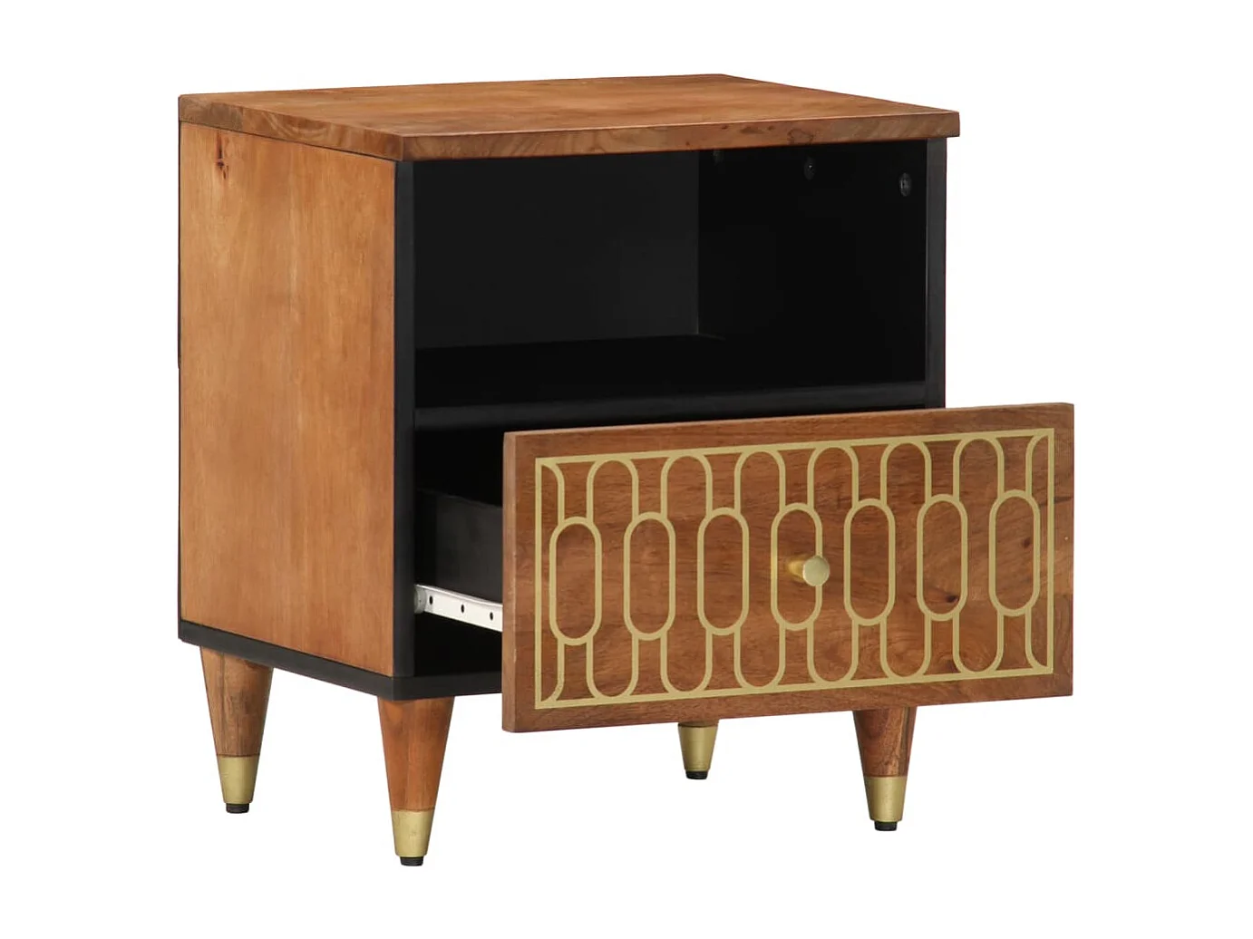 Tables de chevet 2 pcs 40x33x46 cm Bois de manguier solide