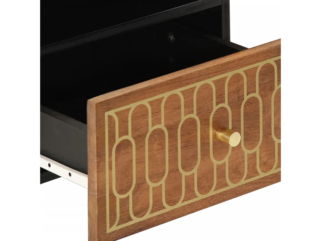 Tables de chevet 2 pcs 40x33x46 cm Bois de manguier solide