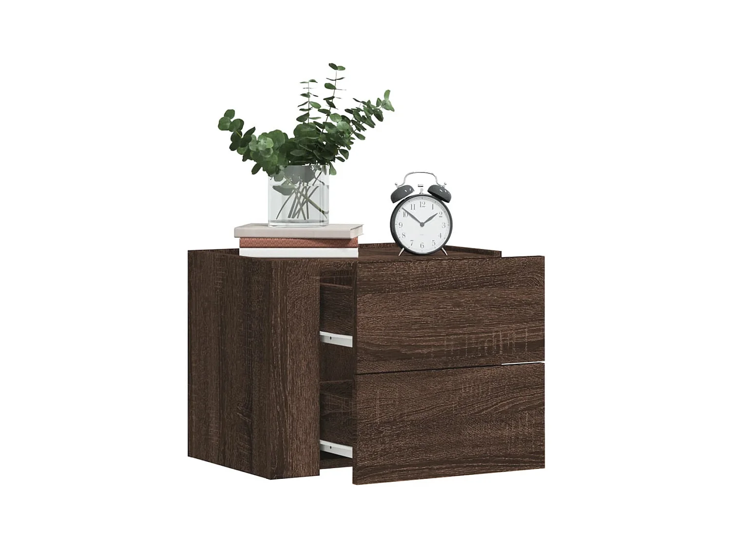 Tables de chevet murales 2 pcs chêne marron 45x30x35 cm